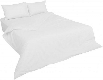 Комплект постельного белья Basic Stripe 1,5 белый La Nuit 