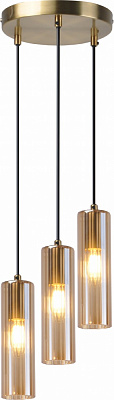 Светильник подвесной Sensio Seattle 3x40 Вт /E14 золотисто-янтарный ALB-P00426-AM