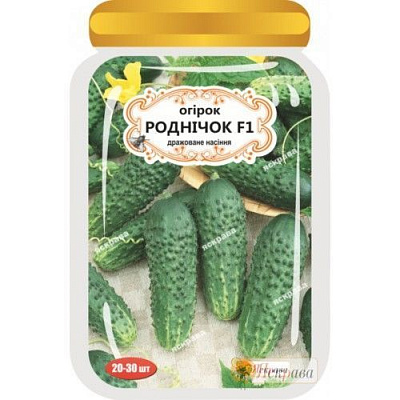 Насіння Яскрава огірок Роднiчок F1 20 шт. (4823069908775)