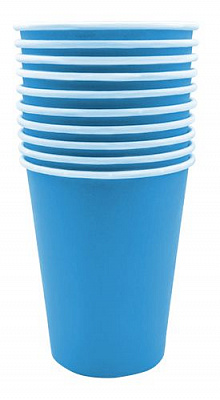 Стакан бумажный Silken 250 мл синий 10 шт.