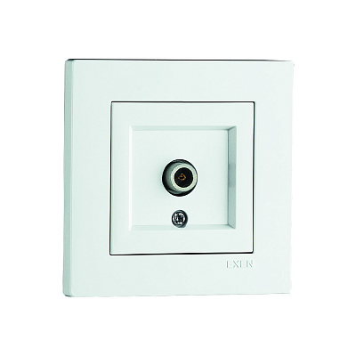 Механізм розетки TV прохідна без заземлення EXEN Karell IP20 білий 290-000103-257