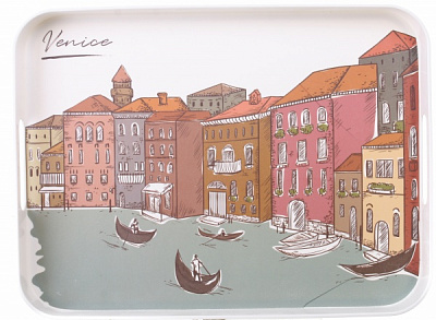 Поднос прямоугольный с ручками Venice Hygge 30,6x39,5x4 см Albayrak