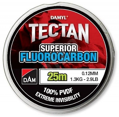 Волосінь DAM Tectan Superior Fluorocarbon NEW 25м 0,12мм 1,3кг