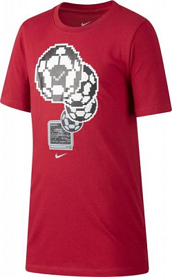 Футболка Nike B NK DRY TEE PIXEL BALL AA8888-618 S червоний