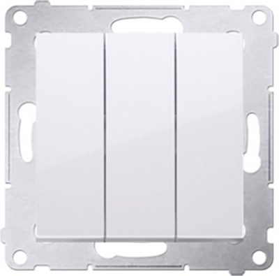 Выключатель трехклавишный Premium без подсветки 10 А 220В DW31.01/11