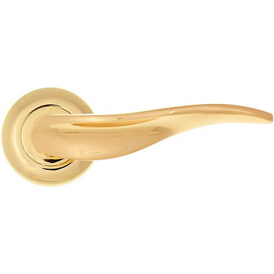 Ручка на розетке  №13 полированная латунь