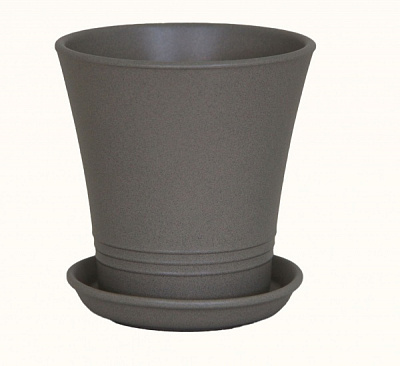 Горщик керамічний Оріана-Запоріжкераміка Модерн крошка круглий 1 л капучино (068-1-021)