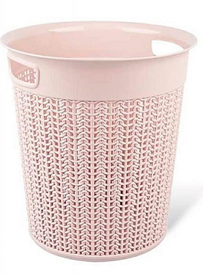 Кошик Ucsan Plastik KNIT кругла рожевий