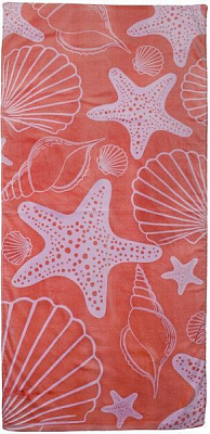 Рушник Мушлі та зірки 75x150 см кораловий