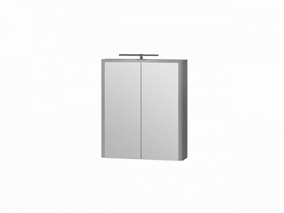 Дзеркальна шафа Botticelli Livorno - 60 структурний сірий