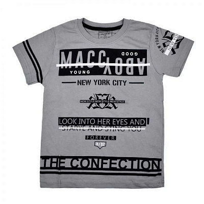 Футболка для девочки Macma р.134 серый 9024 