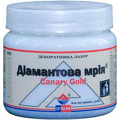 Декоративная лазурь Бриллиантовая мечта Ircom Decor canary gold 0,4 л