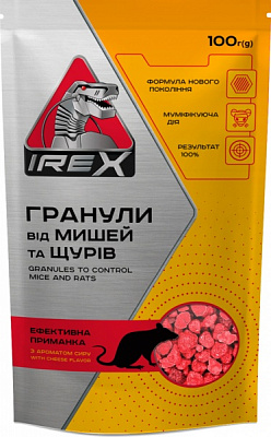 Гранулы IREX от мышей и крыс 100 г IRR002