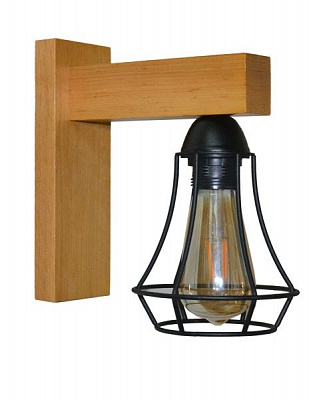 Бра Геотон Крона 0529-Б1 1x60 Вт E27 дерево светлое 48752 