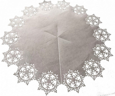 Коврик новогодний белый 75 см 125231 