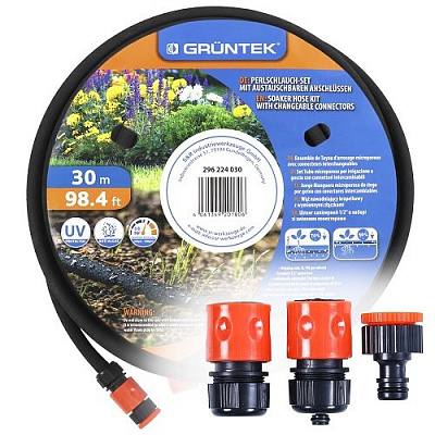Шланг-дождеватель Gruntek 30 м черный
