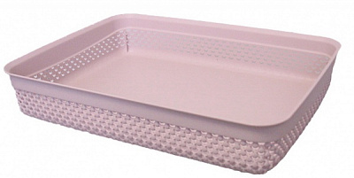 Корзина Ucsan Plastik Корзина DROP прямоугольная А4 розовый 