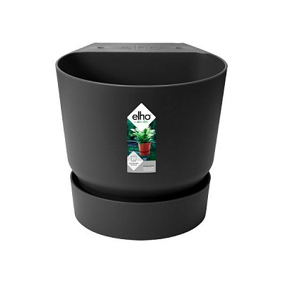 Вазон пластиковый Elho GreenVille круглый 3,3л гранит (346560) 