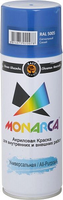 Краска MONARCA аэрозольная универсальная RAL 5005 синий глянец 520 мл 270 г