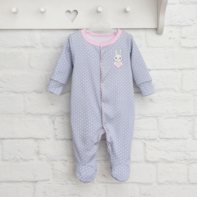 Человечек для девочки Blanka Зайчик р.86 серый 110151 