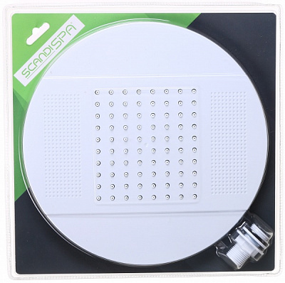 Верхний душ ScandiSPA для душевого бокса 250 мм белый