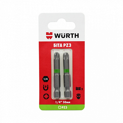 Біта WURTH PZ3х50 мм 1/4