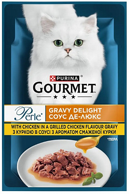 Корм Purina Gourmet Perle кусочки с курицей 85 г 