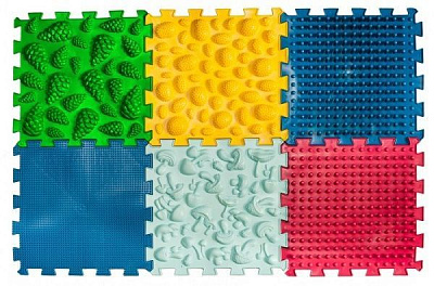 Масажний килимок Ортек 6 модулів Мікс 09427