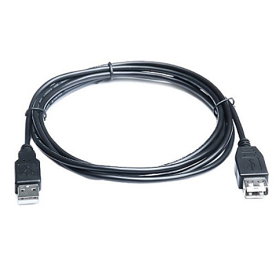 Кабель Real-El USB2.0 AM-AF 1.8 м чорний