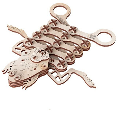 Дерев'яний 3D-конструктор Mr.Playwood Жаба механічна 10501