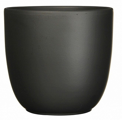 Вазон керамічний Edelman Tusca 19,5 см круглий 4,23 л чорний (144277)