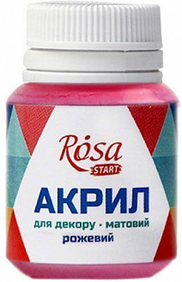 Краска акриловая Розовая матовая 20 мл Rosa Start