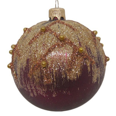 Куля новорічна d80 з декором
