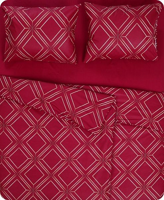 Комплект постельного белья Геометрия семеный красный La Nuit 