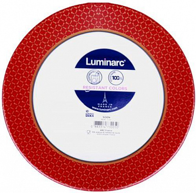 Тарелка суповая Soen red 22 см P2271 Luminarc