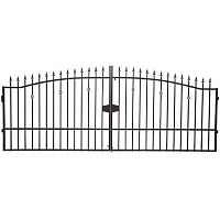 Ворота металлические Fijo 180x400 см черные