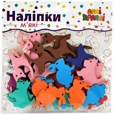 Набор наклеек Мягкие Зверюшки №8 30 шт. Аплі-Краплі