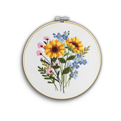Набор для вышивания гладью Солнечный букет