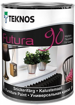 Краска TEKNOS Futura 90 высокий глянец 0,9л 1,02кг