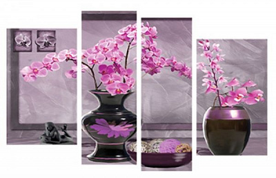 Картина модульная Цветы F-5 118x75 см 