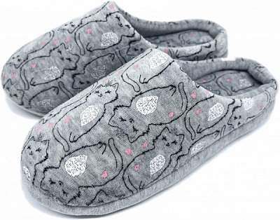 Тапки домашние La Nuit Home Китти р. 38-39 серый 