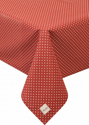 Скатерть Lucy Бордо горошек 133x220 см красный La Nuit 