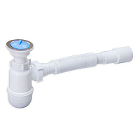 Сифон для умывальника ScandiSPA с монолитным выпуском и гофротрубой Т 1050