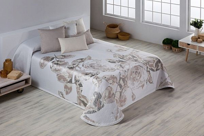 Покрывало Yemen 235x270 см Textilia белый с рисунком 