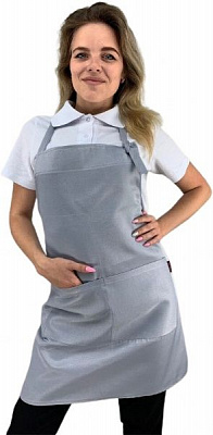 Фартух із нагрудником Lux-Form Еко водовідштовхувальний р. універсальний сірий