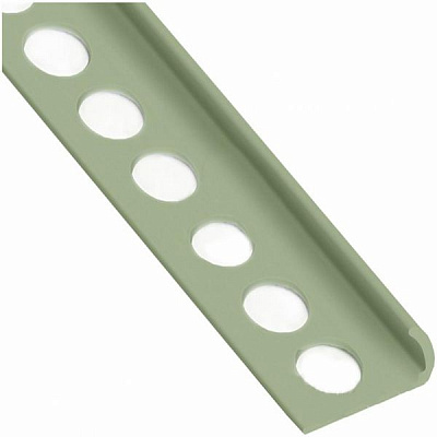 Уголок для плитки TIS внешний ПВХ 80,22,0137 8 мм 2,5м серый 