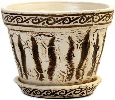 Горщик керамічний Текіла №1 круглий 5,5л бежевий