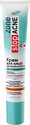 Крем для обличчя денний Bielita STOP ACNE подвійний контроль 20 мл