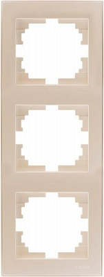 Рамка тримісна Lezard Rain вертикальна перлинно-білий 703-3030-153