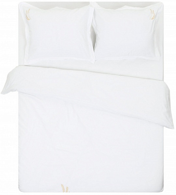 Комплект постельного белья сатин 150г/м2 белый Saffran 